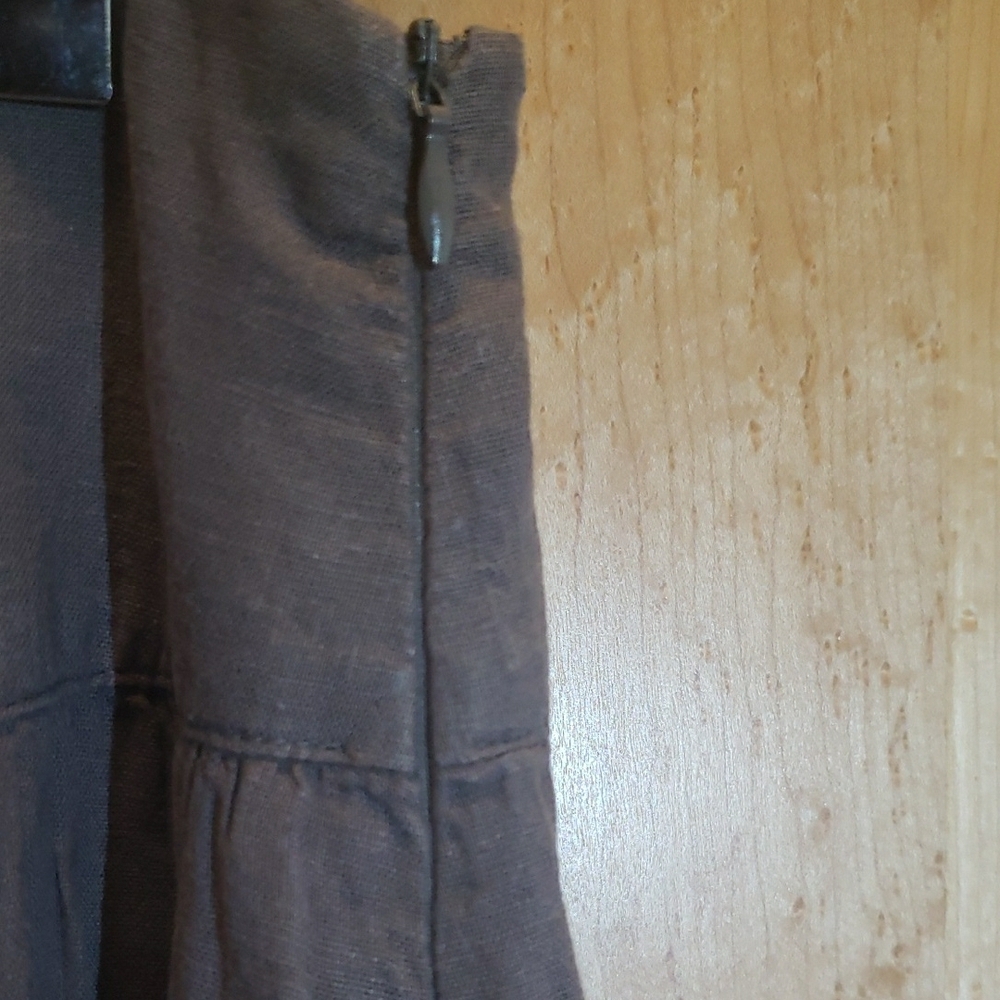 100% Linen Gray with Front Overlap Size Medium - Picture 3 of 7